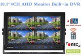 Hybridní monitor 10,1&quot; pro 4x kamery FULL HD, HD, CVBS/AHD + nahrávání
