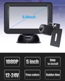 Kamerový couvací set do auta - miniaturní FULL HD kamera IP68 + 5&quot; monitor