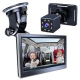 Kamerový set 4,3&quot; monitor a HD kamera + 8 IR noční vidění pro monitoring dětí a zvířat v autě