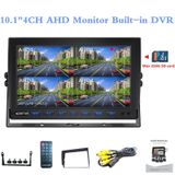 Hybridní monitor 10,1&quot; pro 4x kamery FULL HD, HD, CVBS/AHD + nahrávání
