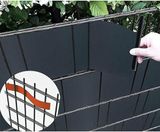 Plastové stínící pásy na plot - Protipohladově PVC plotové vyplně pro pletiva a panely výška 19cm - antracit