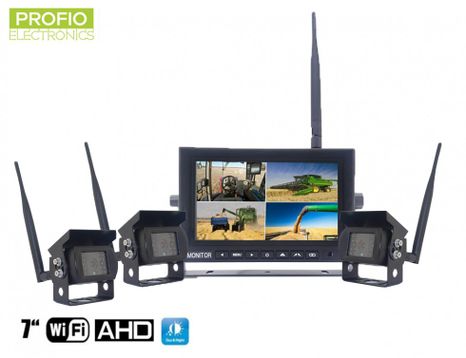 Couvací kamera wifi s monitorem AHD Wifi SET 1x 7" AHD monitor + 2x HD kamera. 