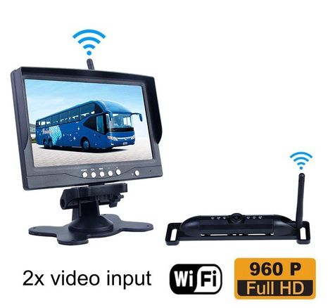 Couvací kamery SET - FULL HD kamera + 7" monitor s IR nočním viděním