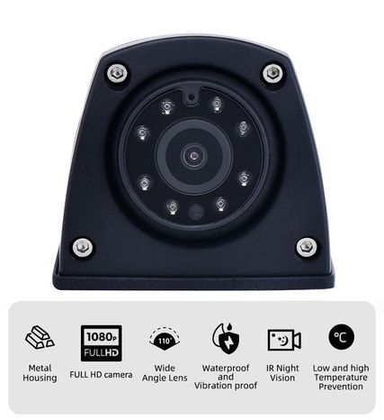 FULL HD kamera do auta AHD s 8 IR noční vidění IP67 vodotěsná