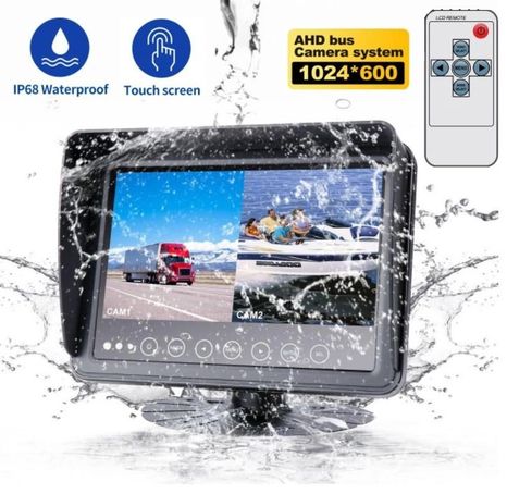 IP68 Univerzální 7" AHD LCD monitor na jachtu do lodi či auta s dálkovým ovládáním