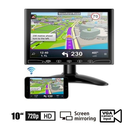 Multifunkční WiFi LCD 10" monitor do auta - Mirror link s dálkovým ovladačem