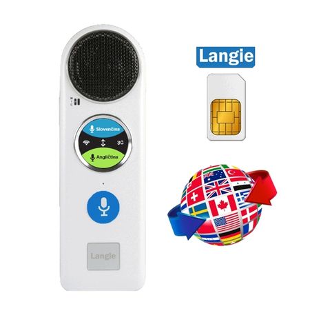 Unikátní elektronický hlasový překladač a tlumočník LANGIE S2 (Překlad 53 jazyků)