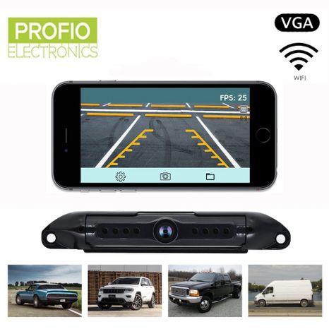 Wi-Fi parkovací kamera pro zobrazení na mobil na zadní SPZ s IR
